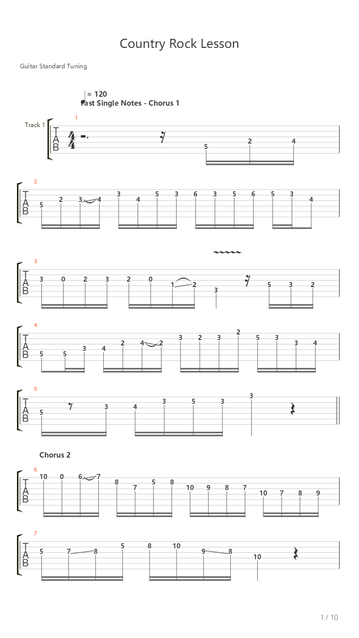 Country Rock吉他谱