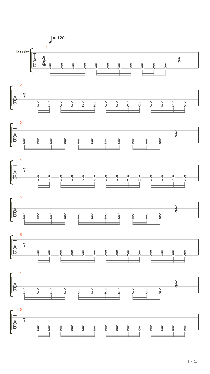 Rubin吉他谱