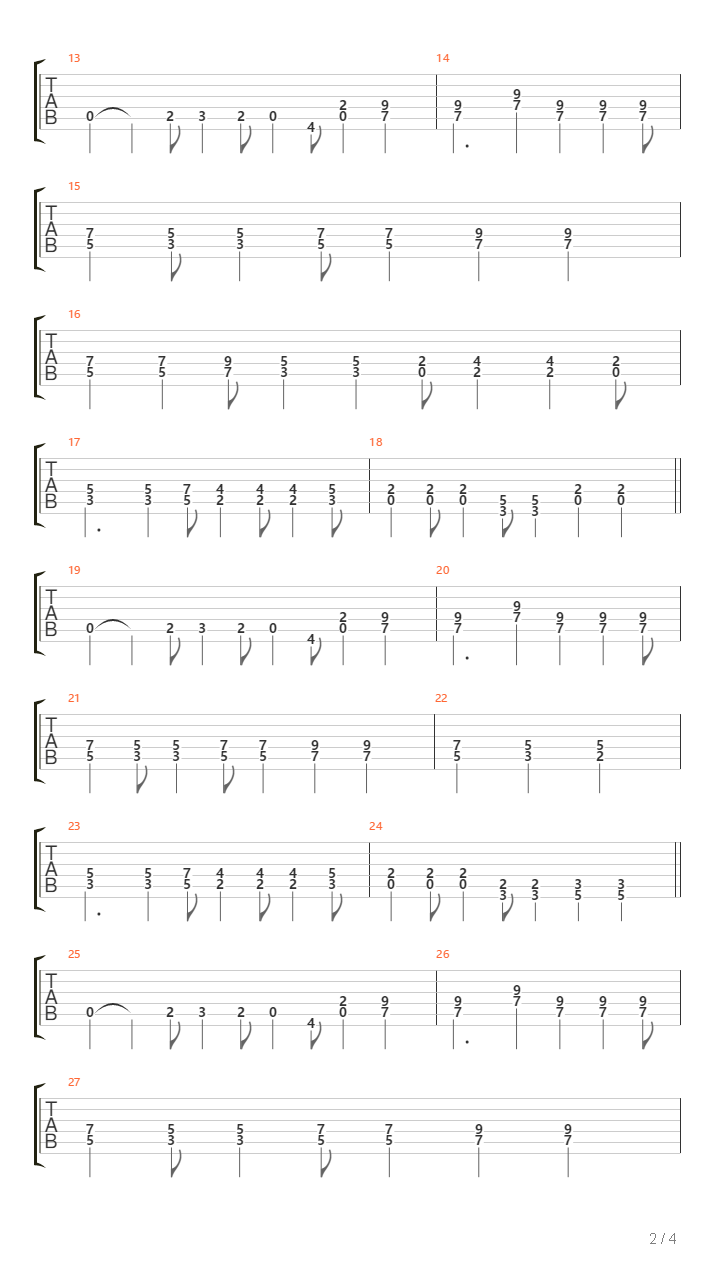 Villemann吉他谱