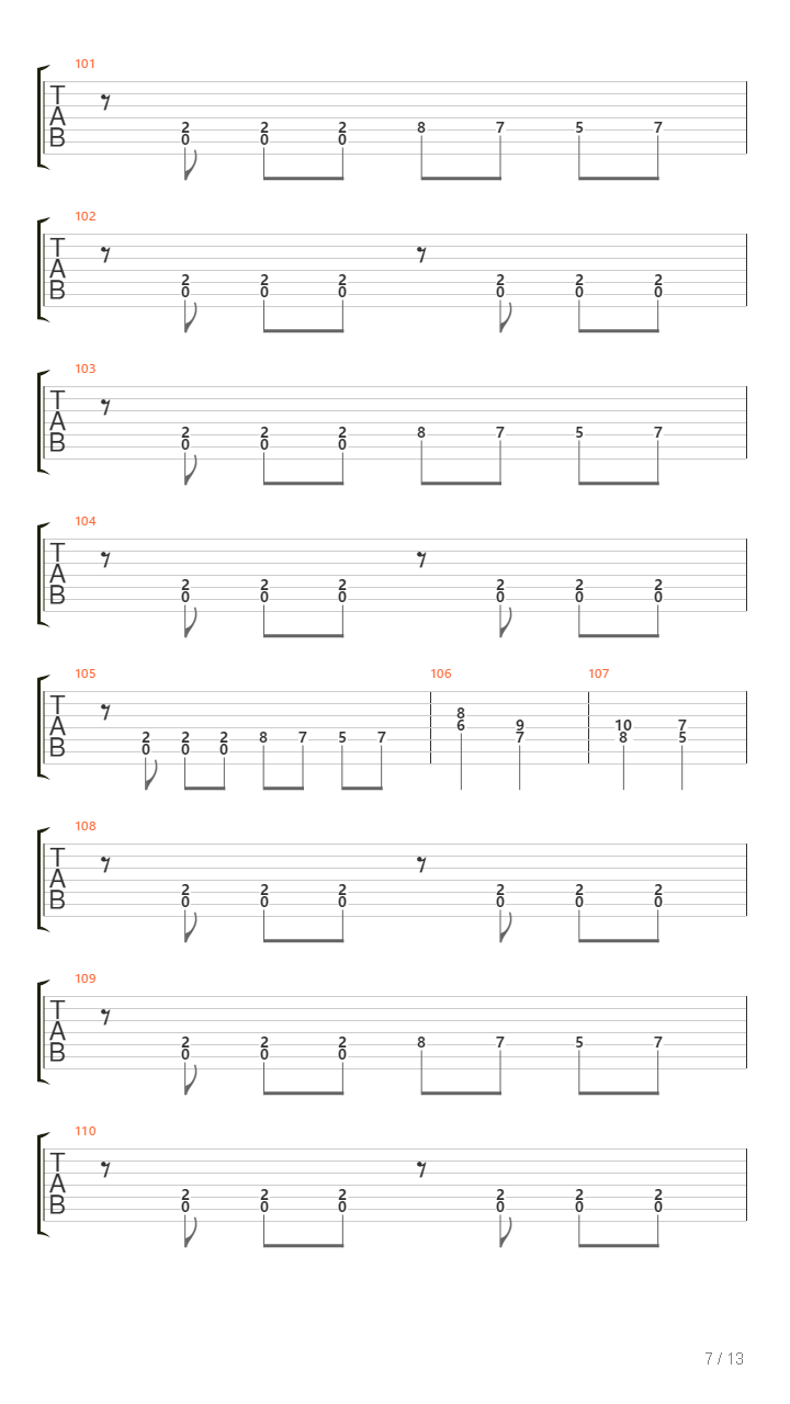 The Lecherous吉他谱