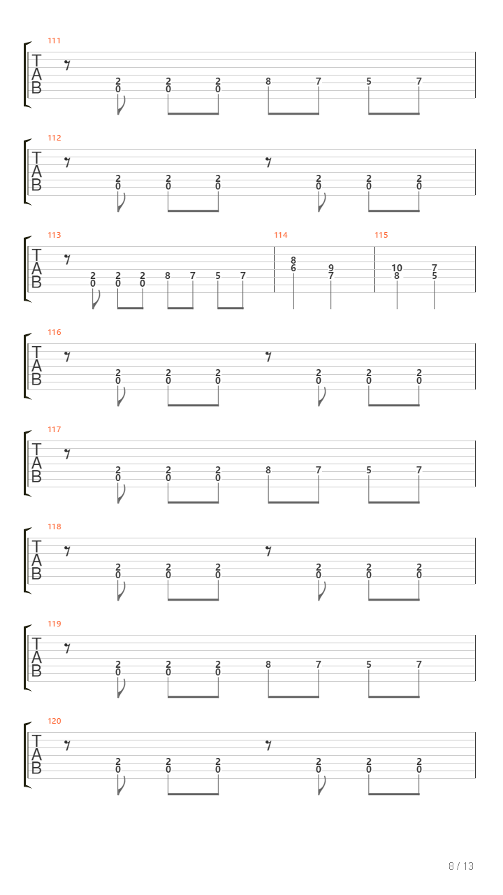 The Lecherous吉他谱