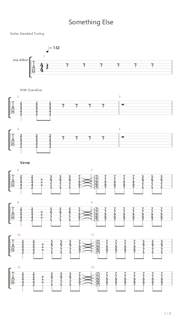Something Else吉他谱