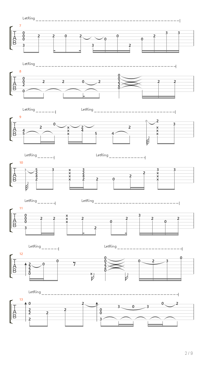 Test吉他谱