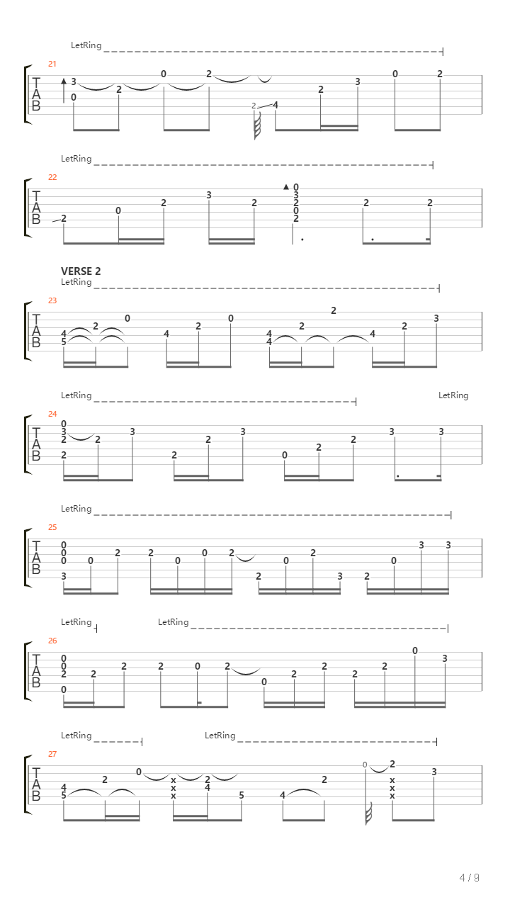 Test吉他谱