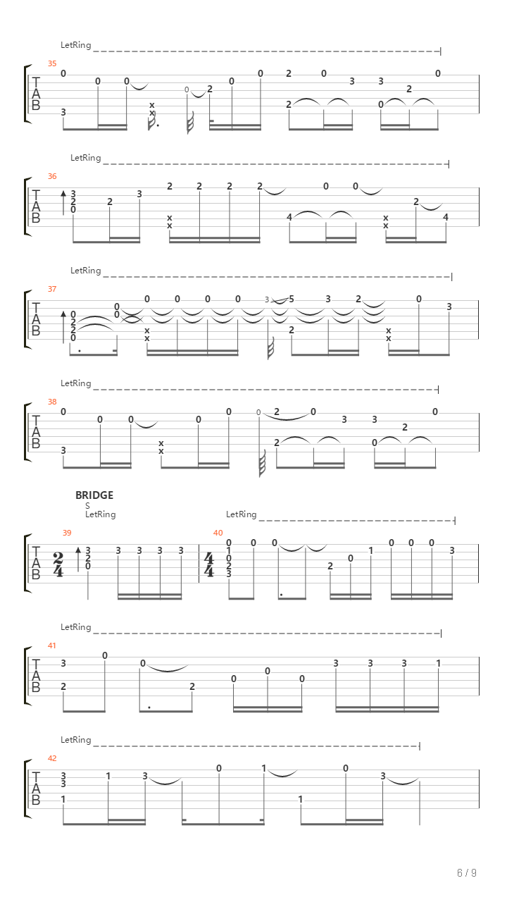 Test吉他谱