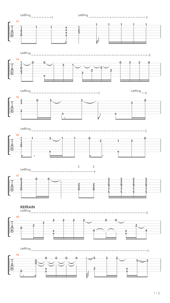 Test吉他谱