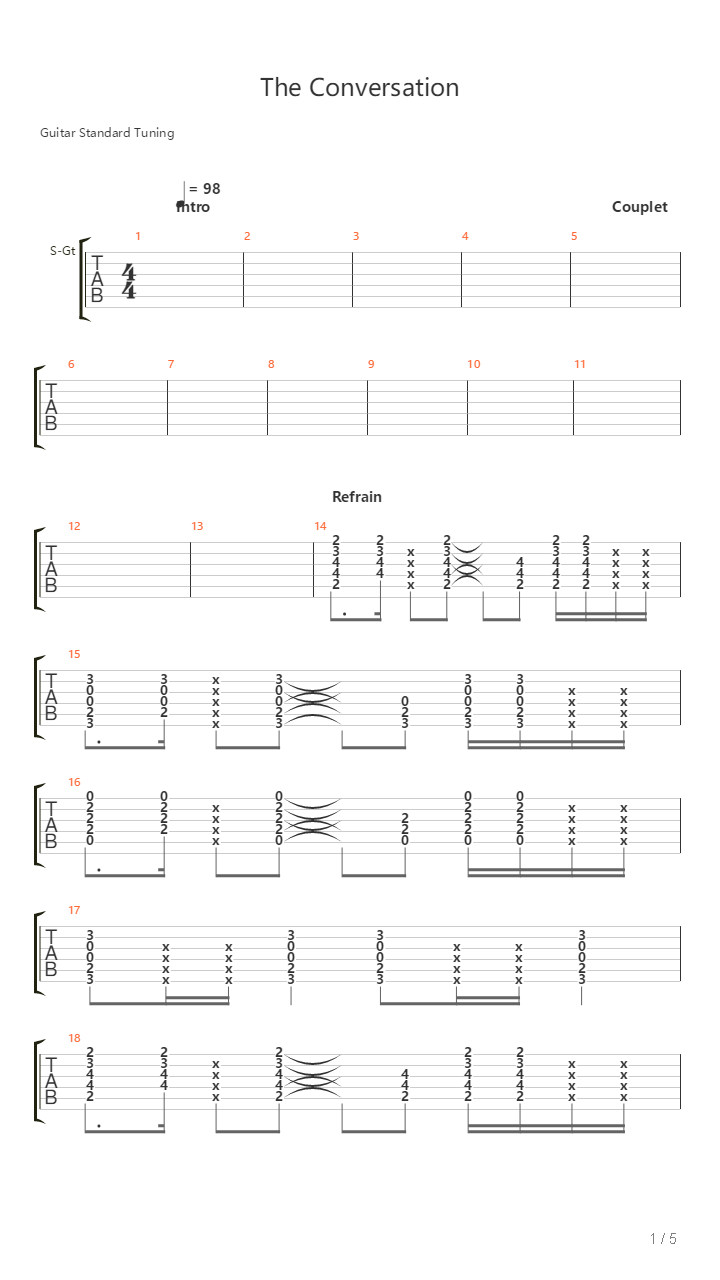 The Conversation吉他谱