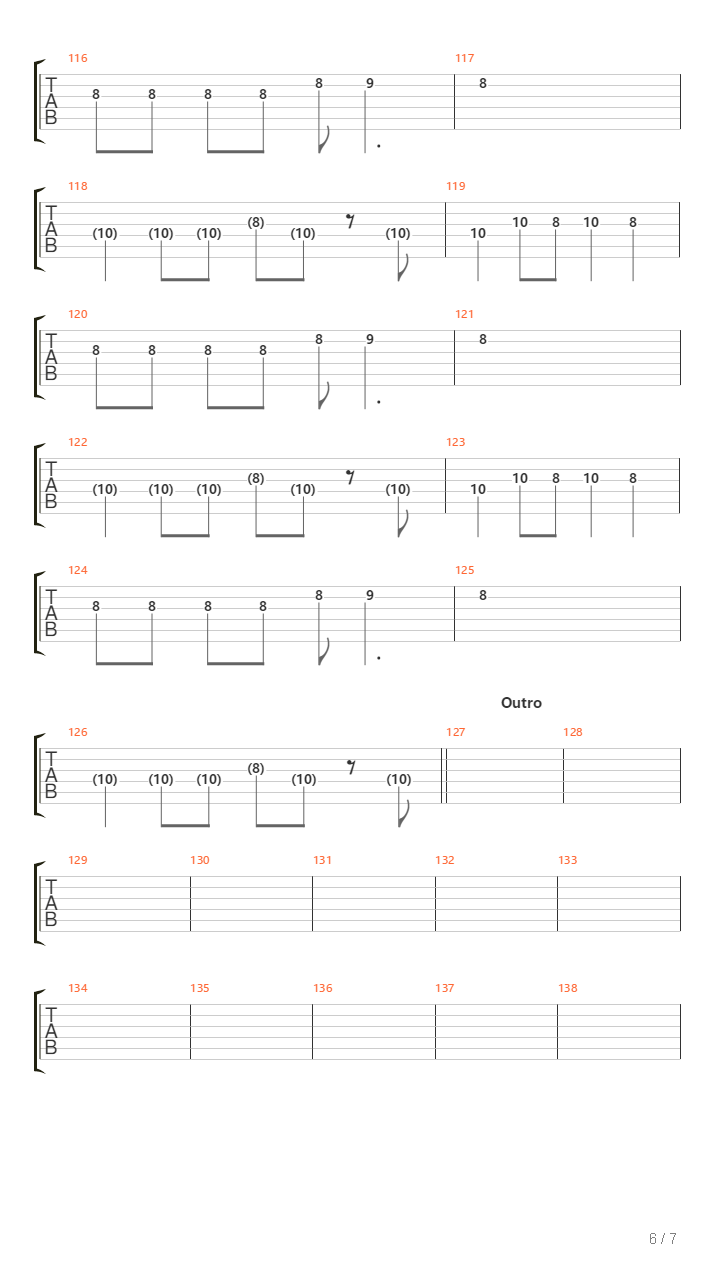 Down The Street吉他谱