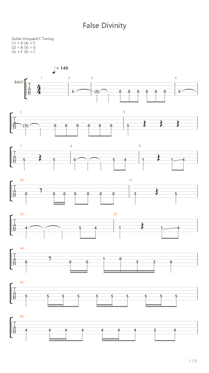 False Divinity吉他谱