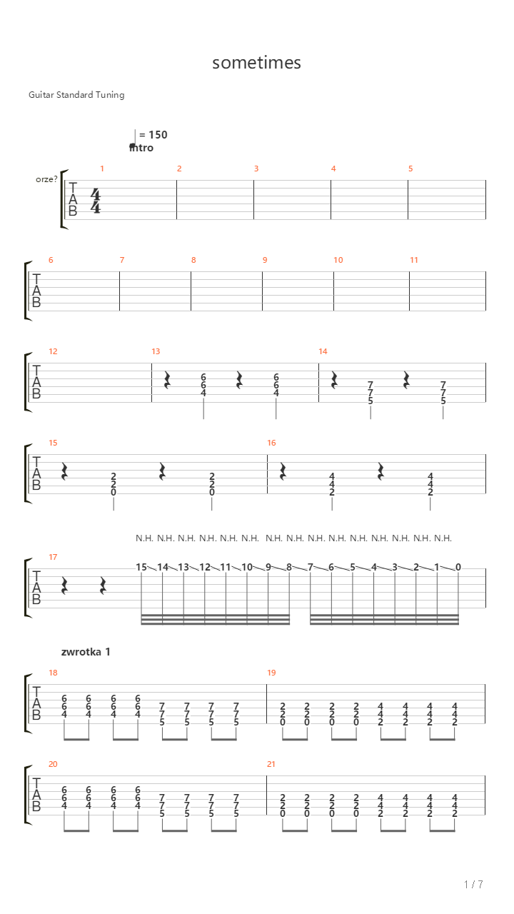 Sometimes吉他谱