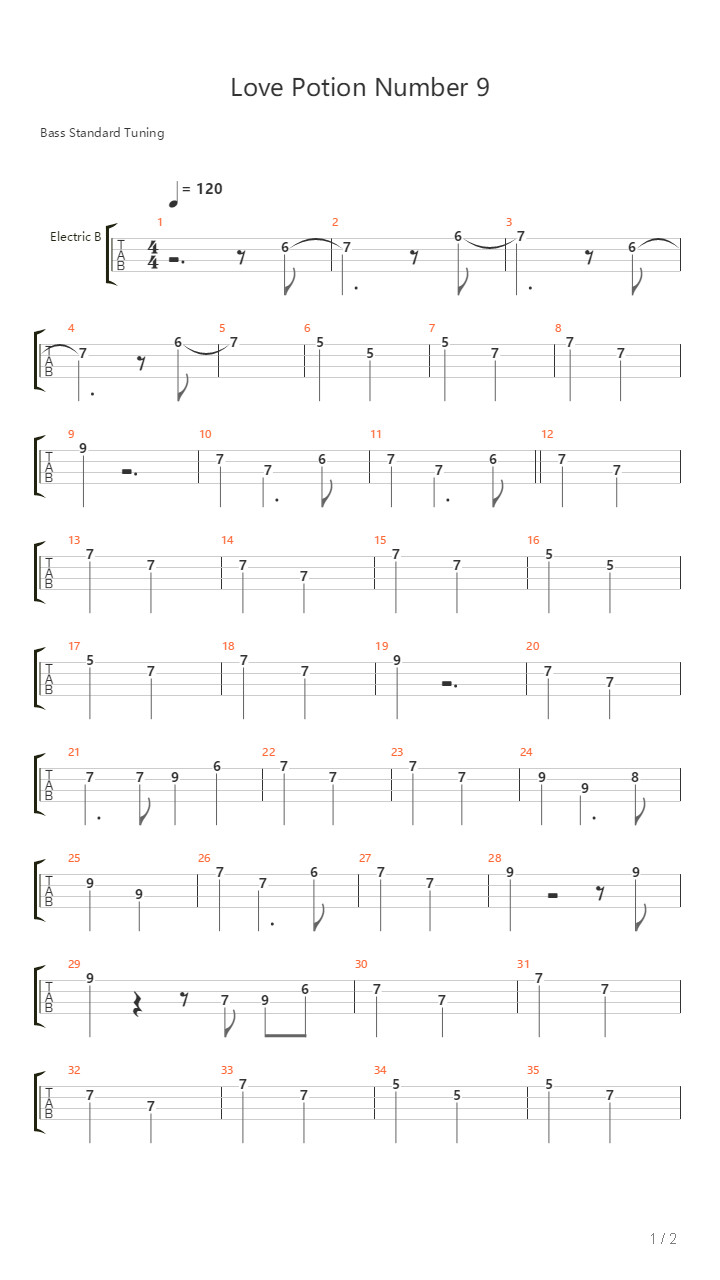 Love Potion No 9吉他谱