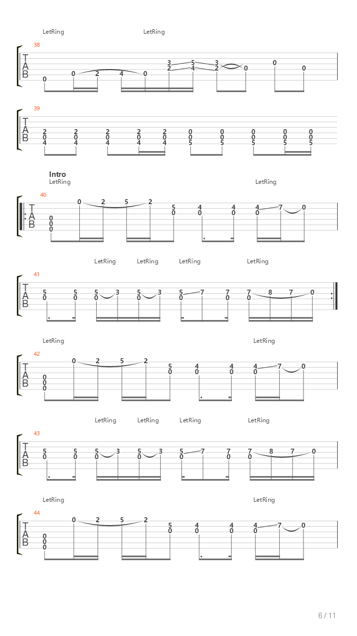 End And End吉他谱