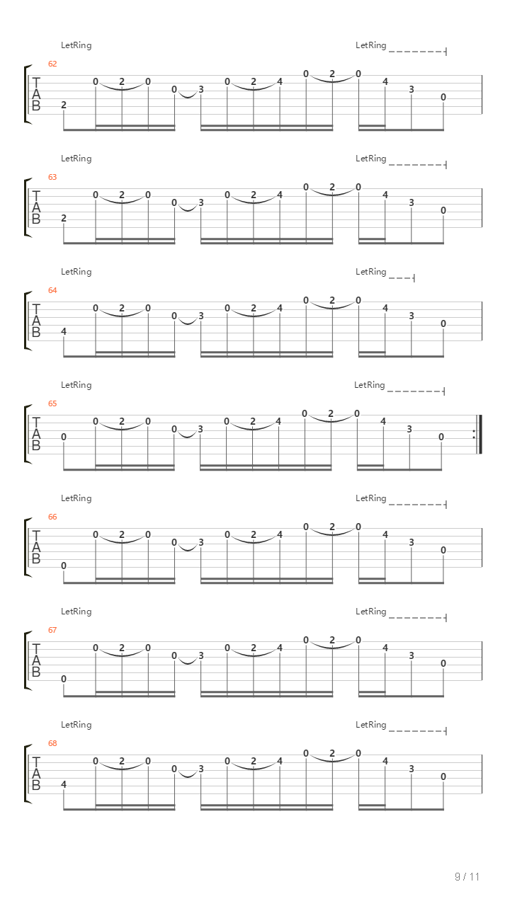 End And End吉他谱