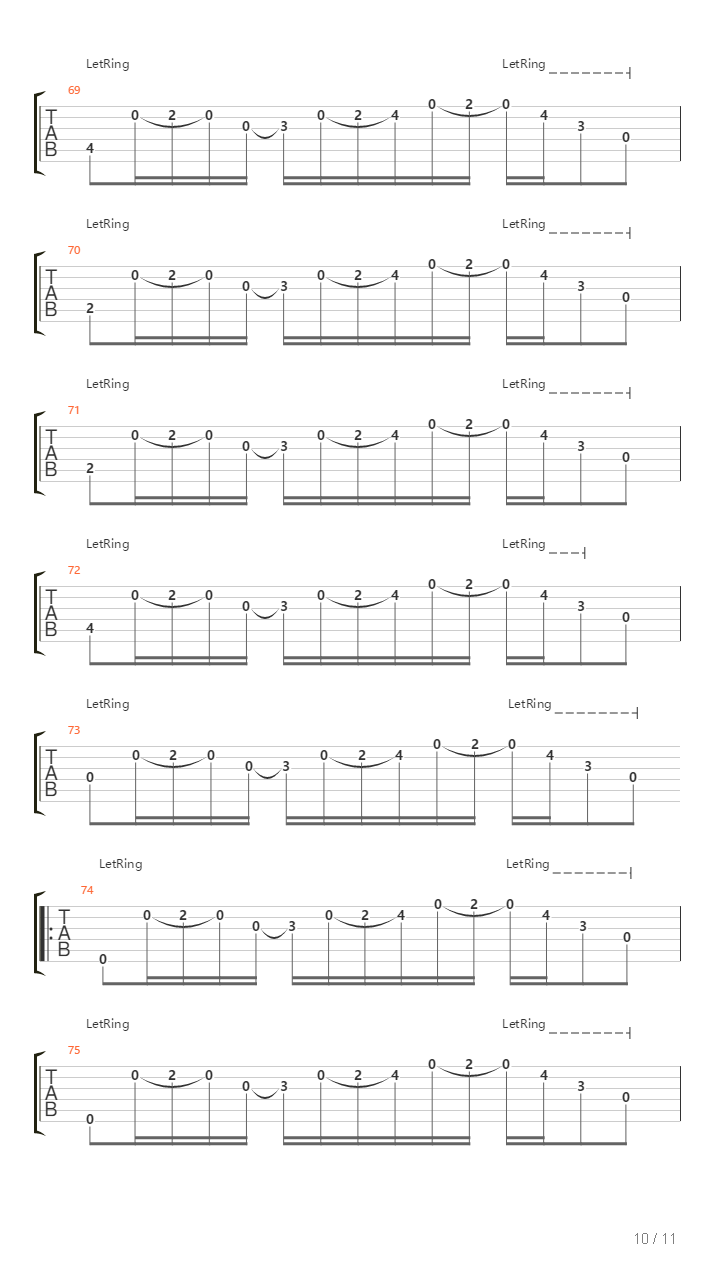 End And End吉他谱