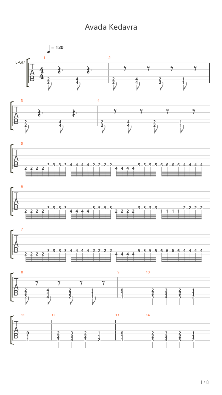 Avada Kedavra吉他谱