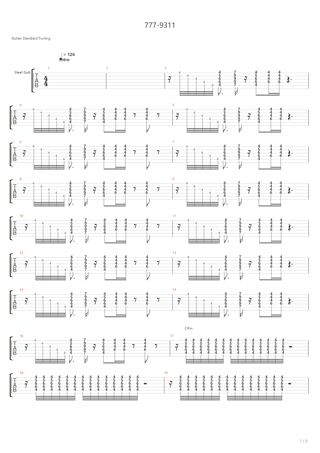 777 93 11吉他谱