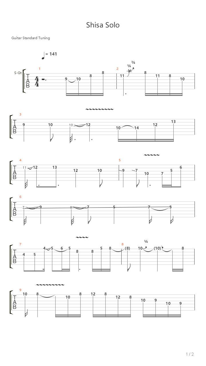 Shisa吉他谱