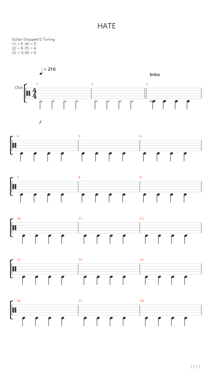 Hate吉他谱