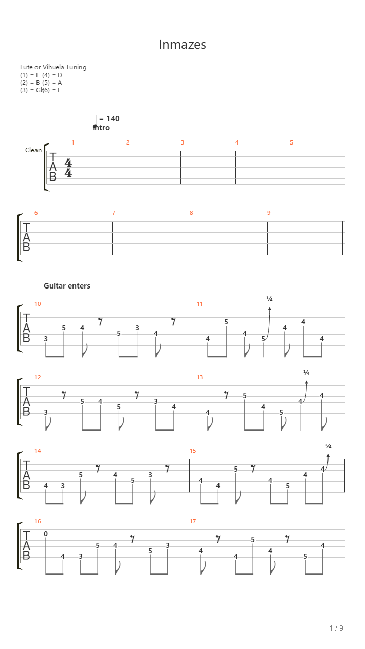 Inmazes吉他谱