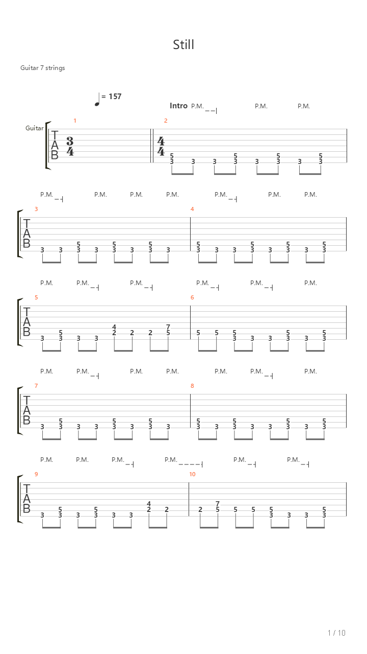 Still吉他谱