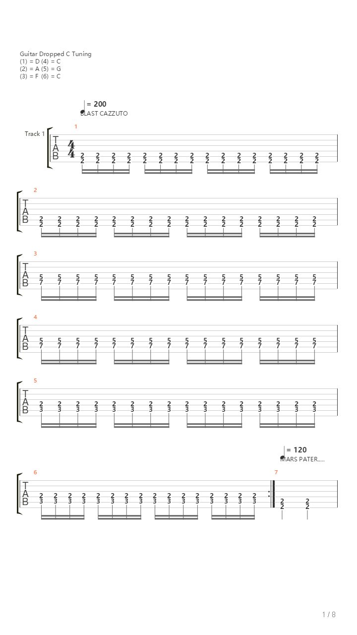 Mars Rage吉他谱