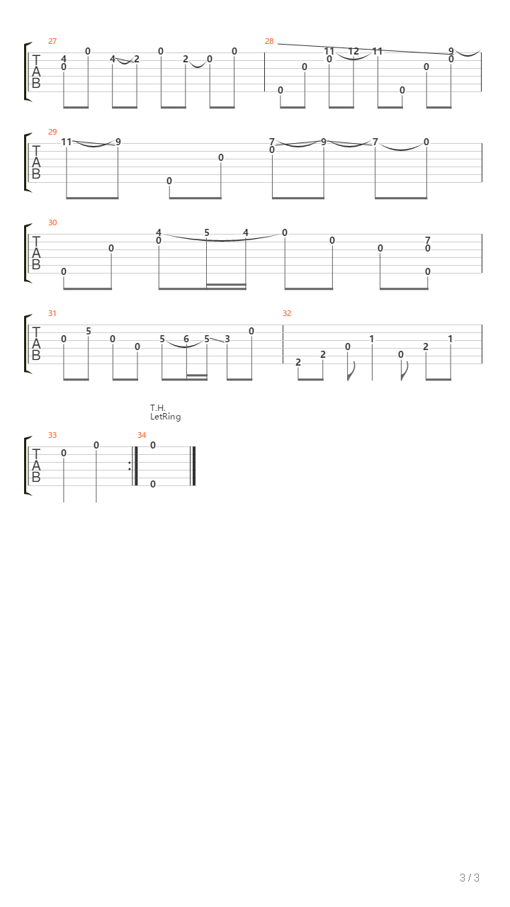 Picking Raindrops吉他谱