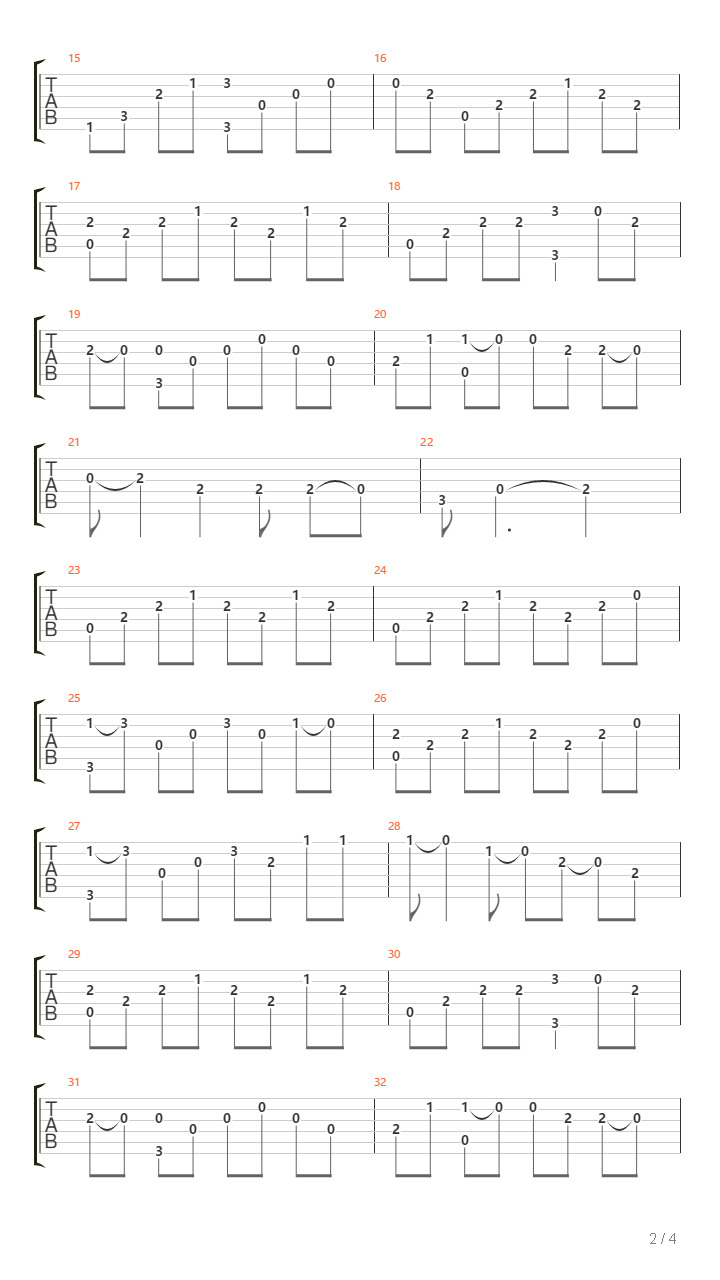 Phir Mohabbat Fingerstyle Tabs吉他谱