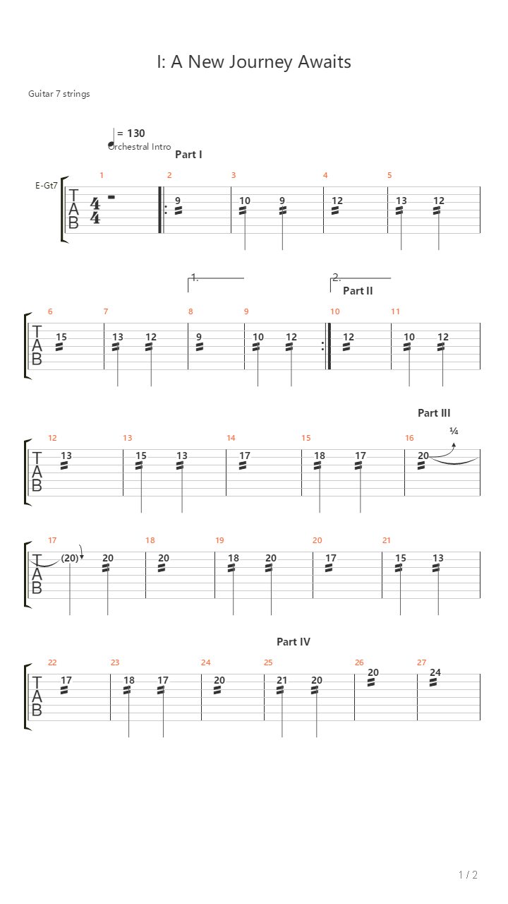 A New Journey Awaits吉他谱