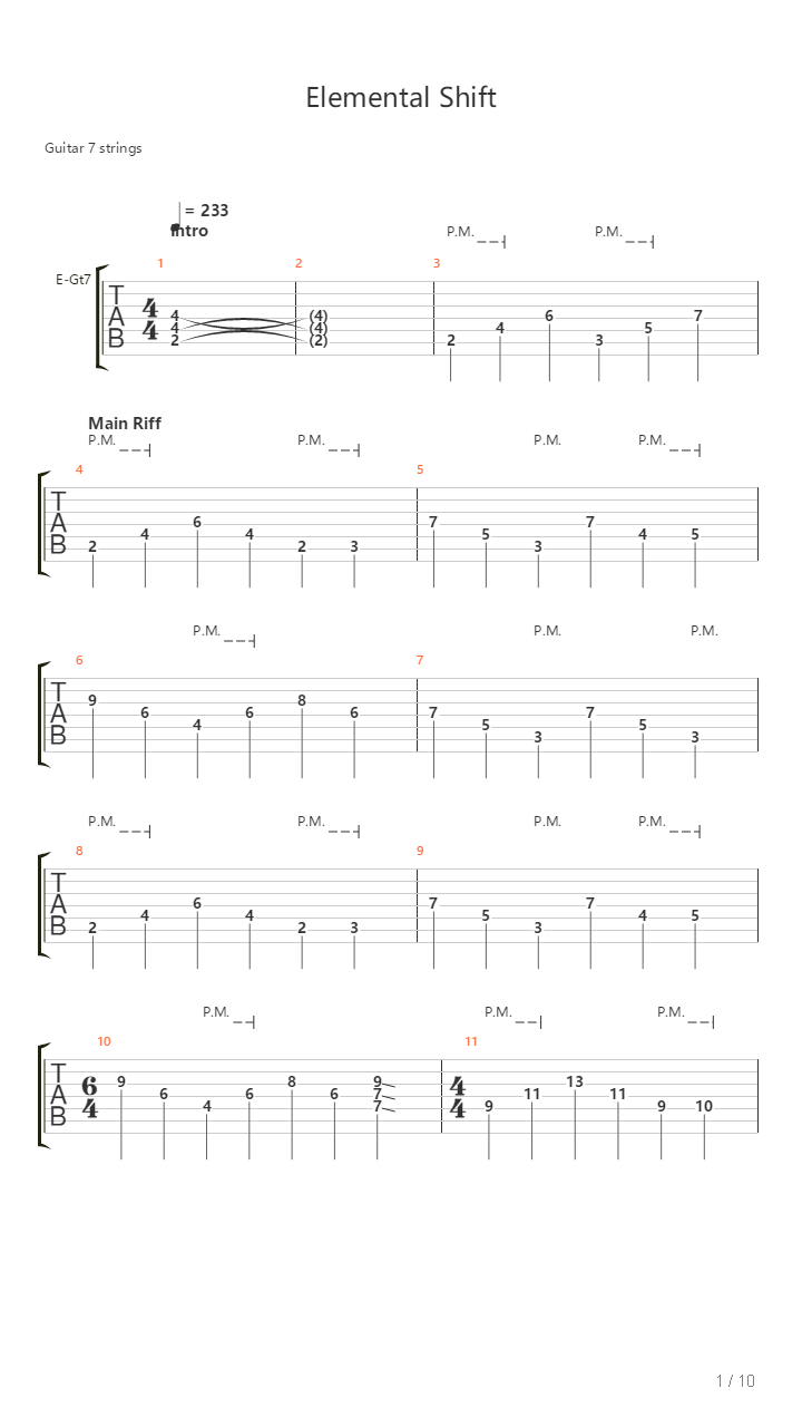 Elemental Shift吉他谱