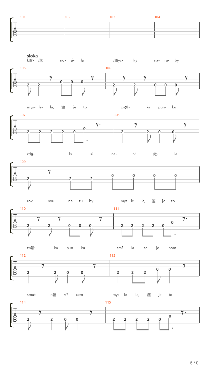 Znamka Punku吉他谱