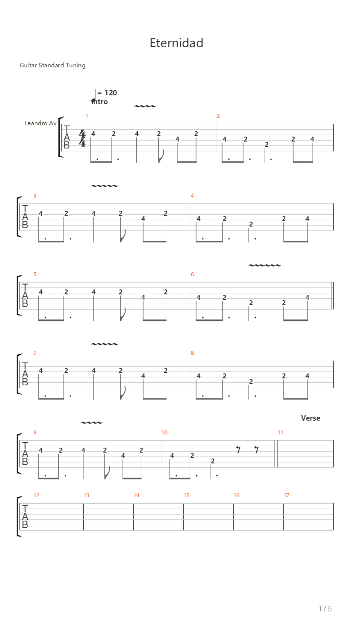 Eternidad吉他谱