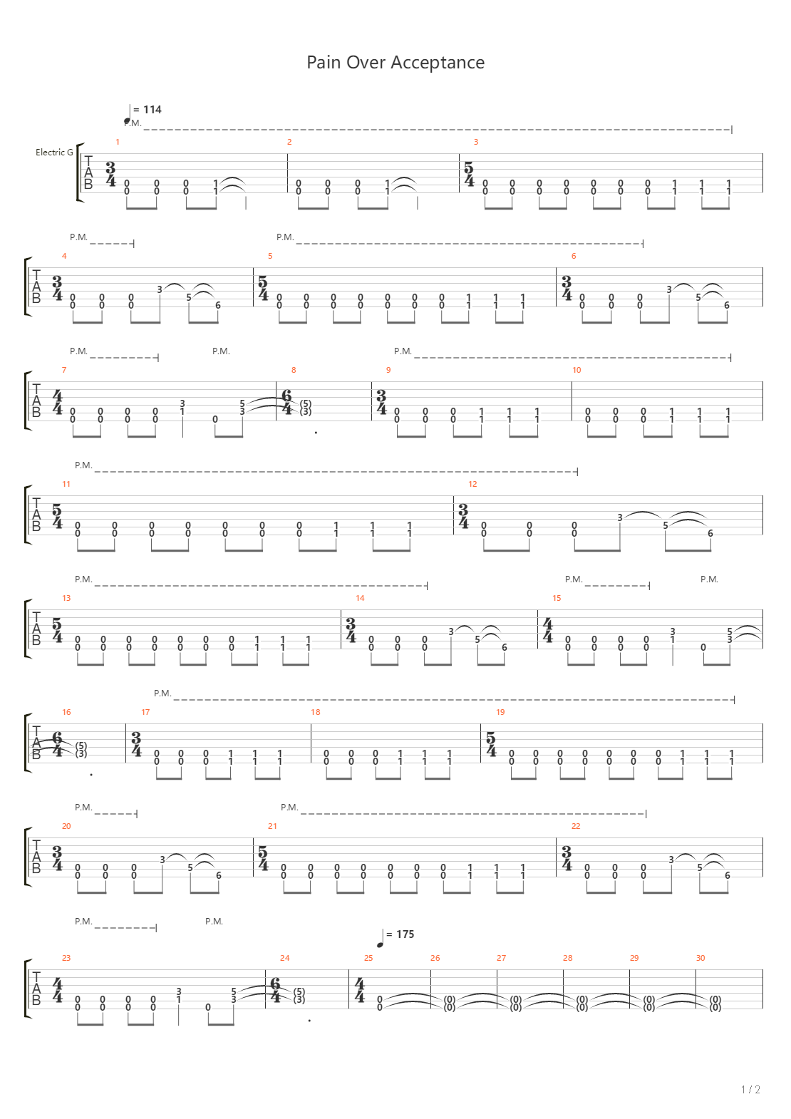 Pain Over Acceptance吉他谱