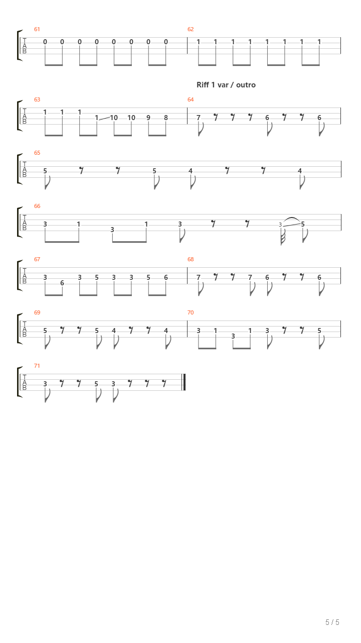 Fugue State吉他谱