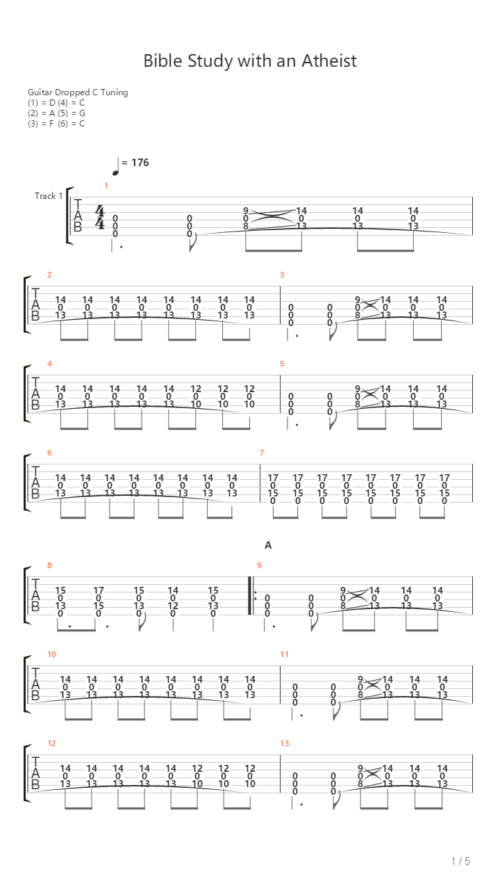 Bible Study With An Atheist吉他谱