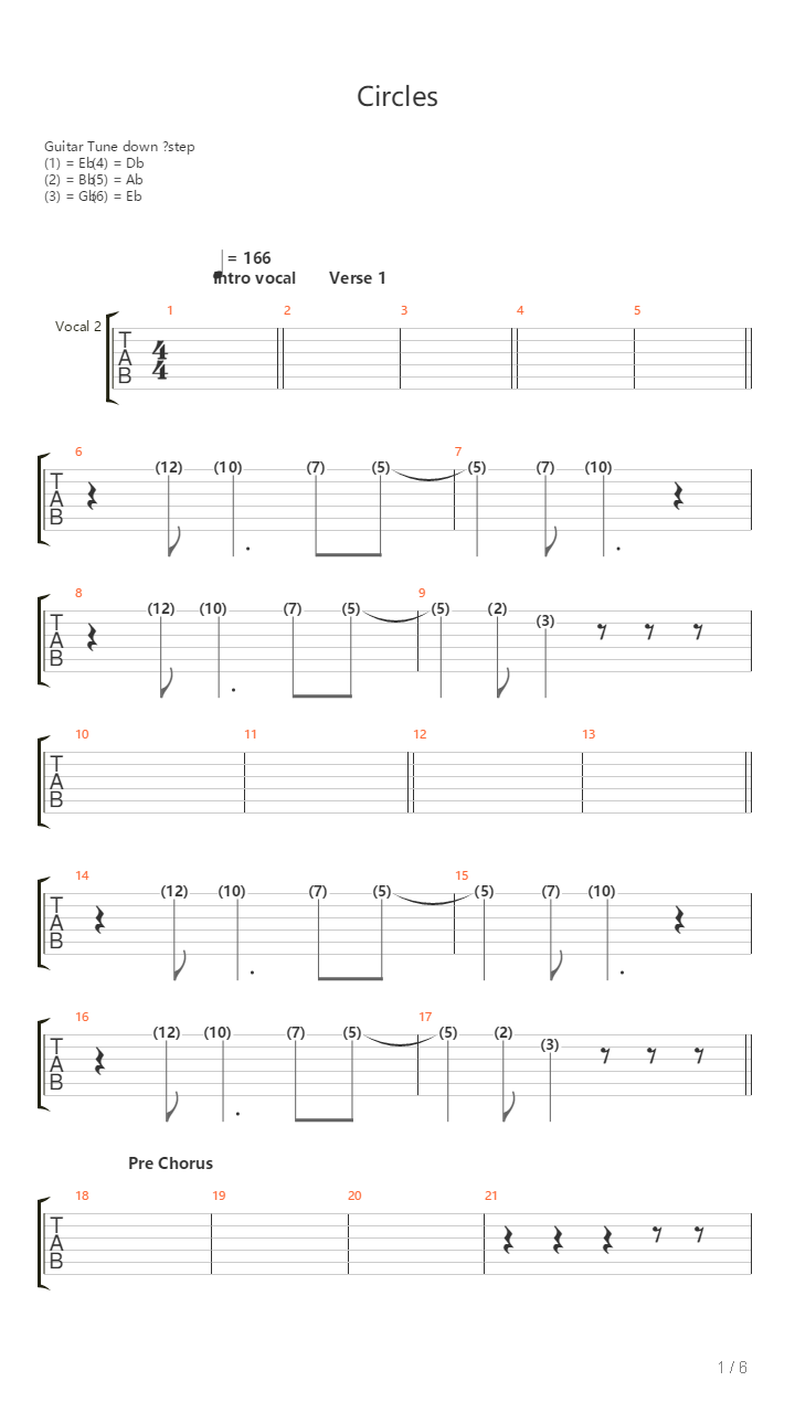 Circles吉他谱