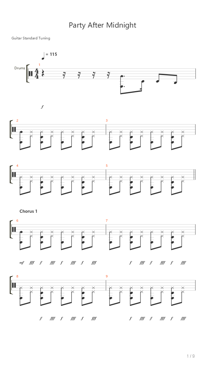 Party After Midnight吉他谱