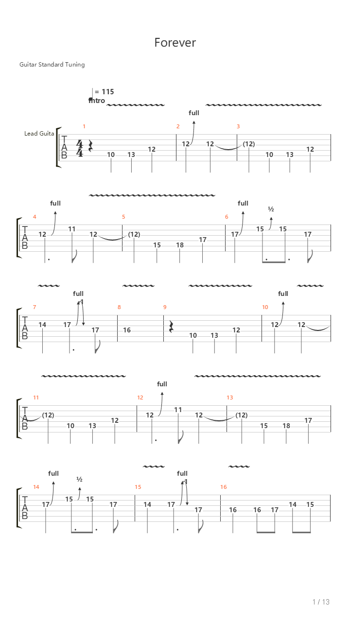 Forever吉他谱
