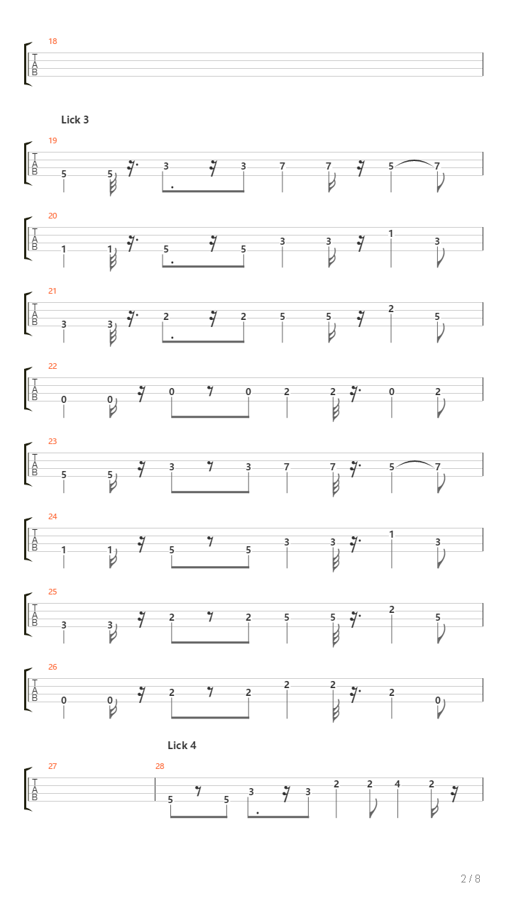10 Blues Licks For Bass吉他谱