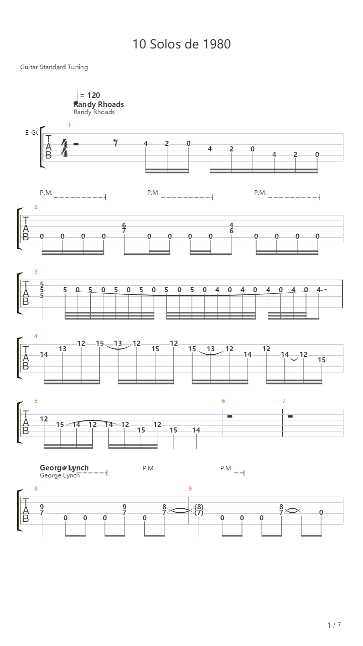 10 Solo Styles From The Eighties吉他谱