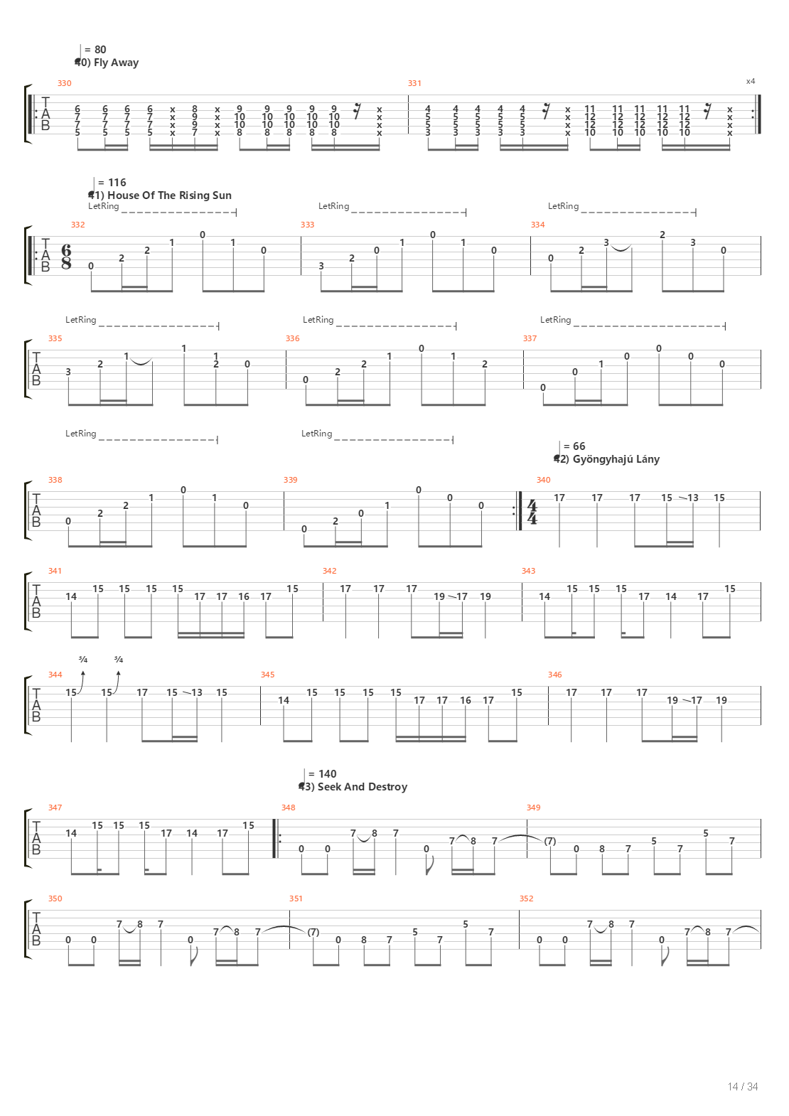 100 Greatest Guitar Riffs Of All Times吉他谱