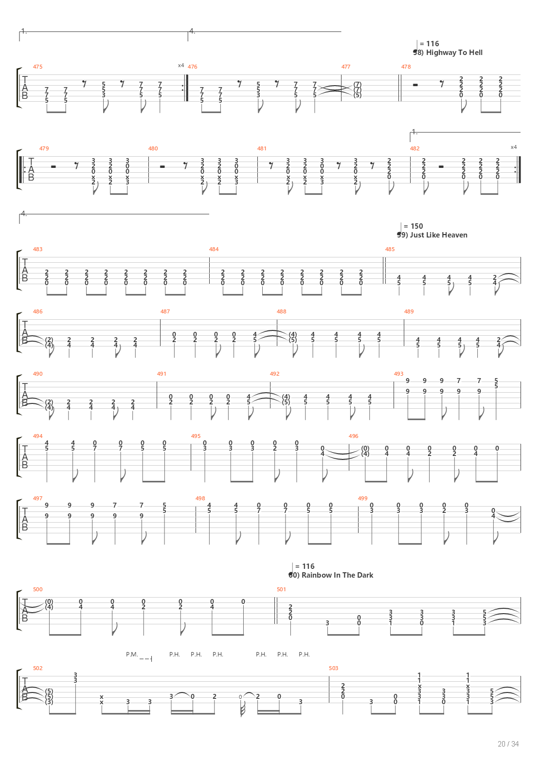 100 Greatest Guitar Riffs Of All Times吉他谱