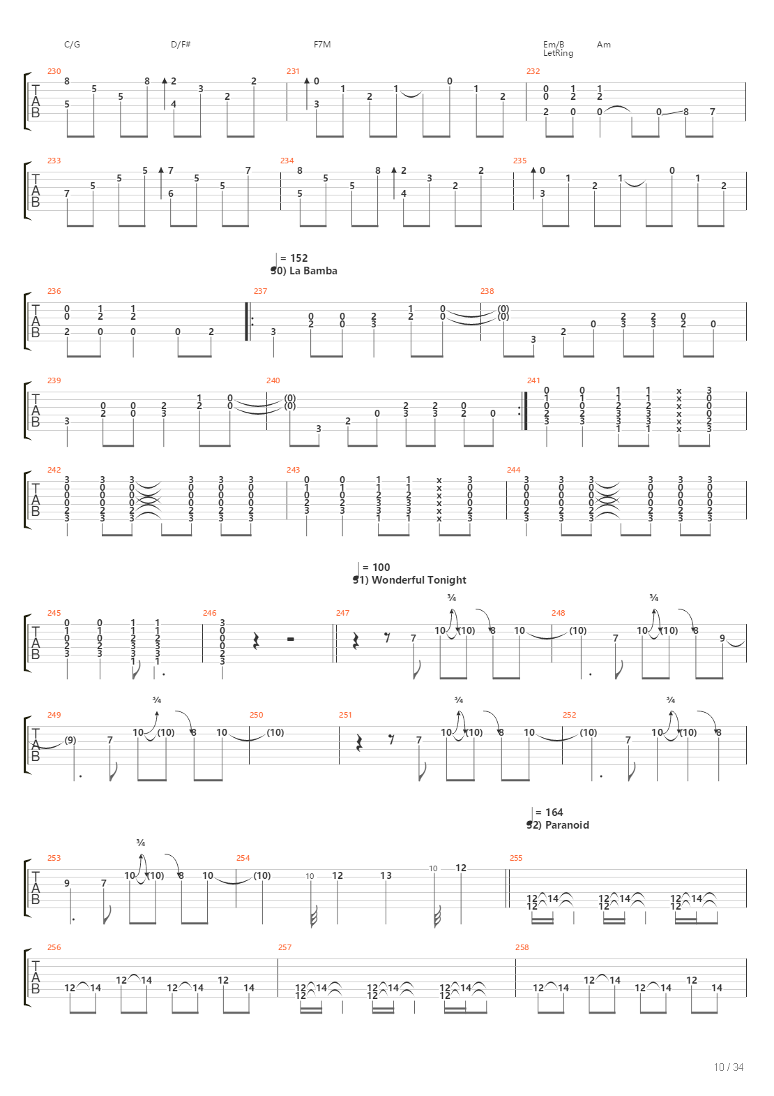 100 Greatest Guitar Riffs Of All Times吉他谱