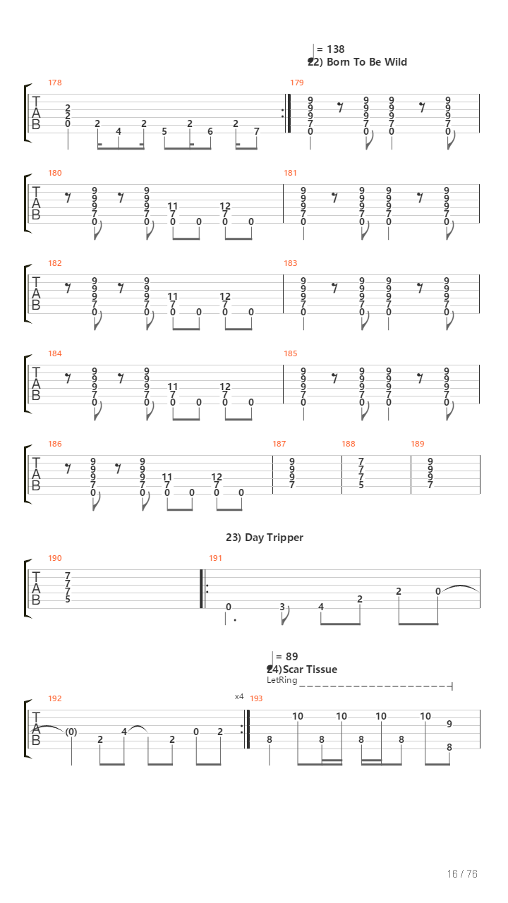 100 Greatest Guitar Riffs Of All Times吉他谱