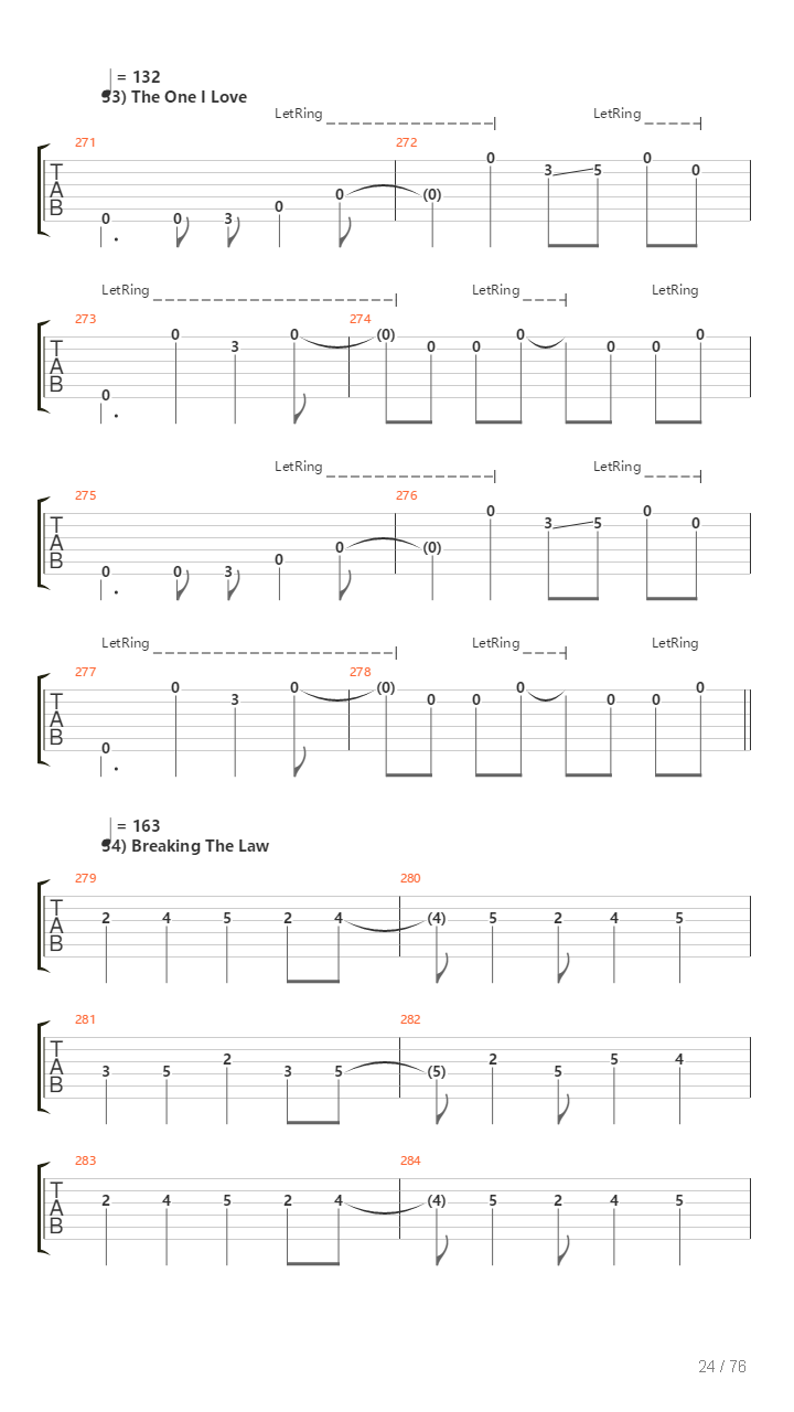 100 Greatest Guitar Riffs Of All Times吉他谱