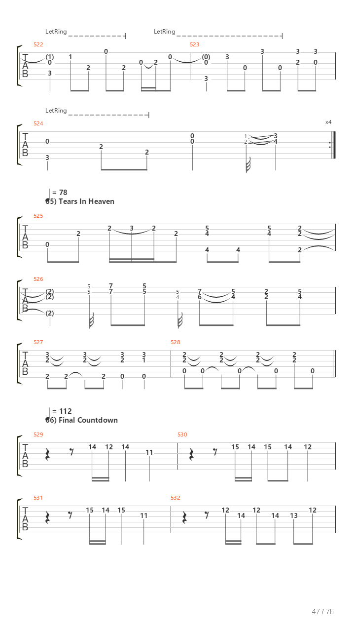 100 Greatest Guitar Riffs Of All Times吉他谱