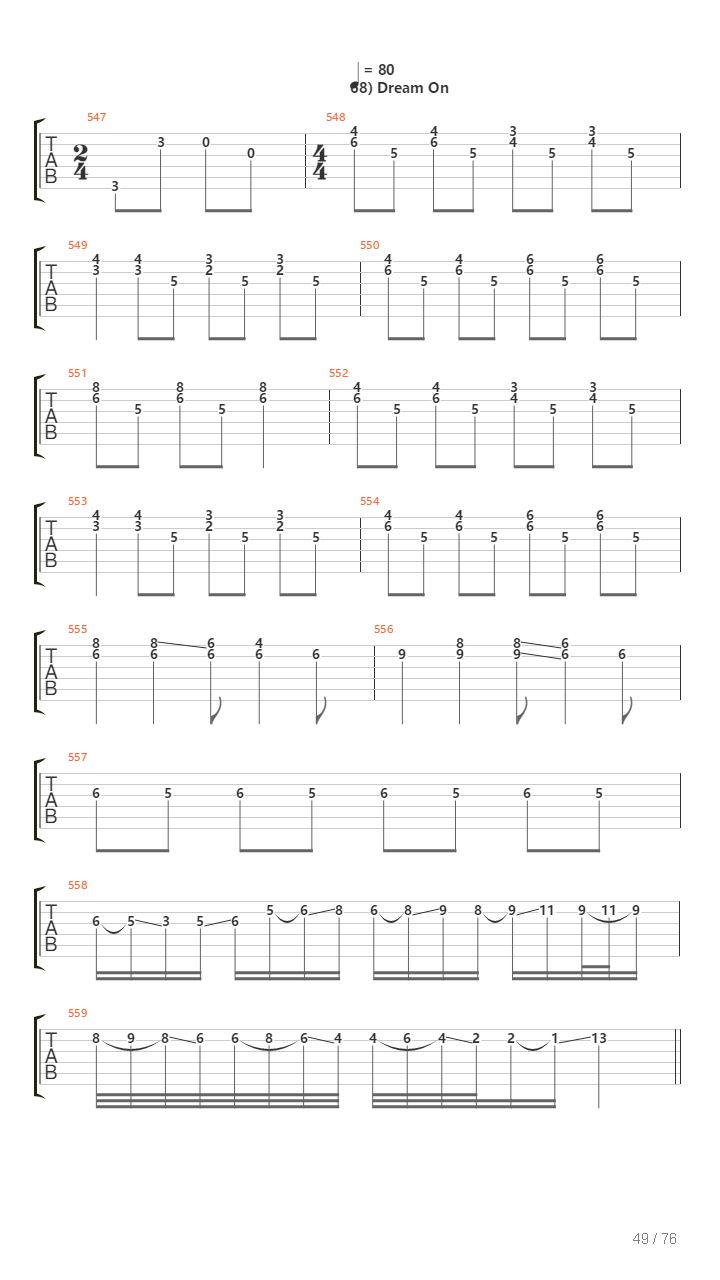 100 Greatest Guitar Riffs Of All Times吉他谱