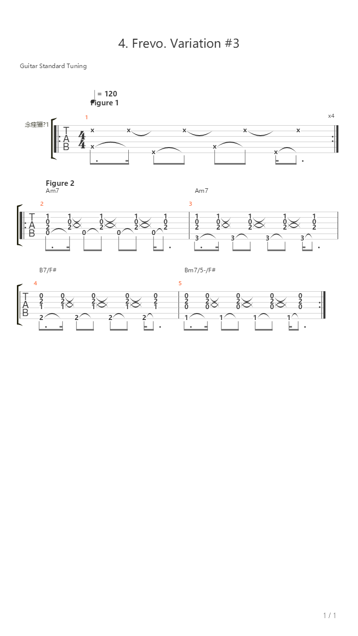 4 Frevo Variation 3吉他谱