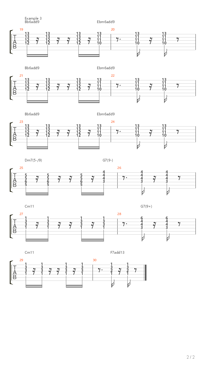 5 Bossa Nova Variation 3吉他谱