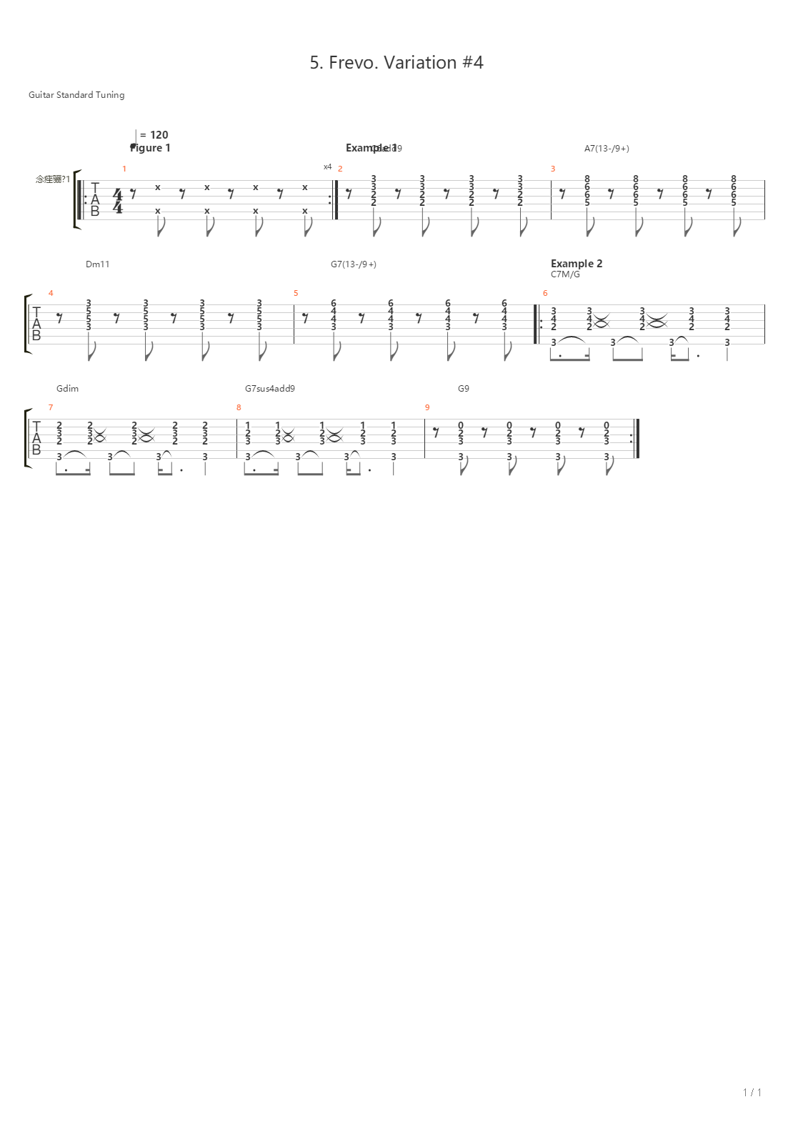 5 Frevo Variation 4吉他谱