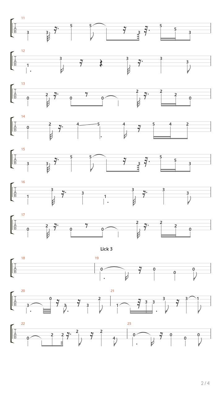 5 Jazz Licks For Bass吉他谱